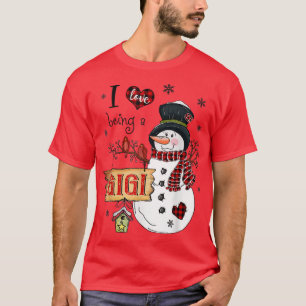 I Love Being A Gigi Snowman Christmas Funny Xmas  T-Shirt