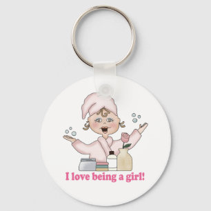 I Love Being A Girl Keychain