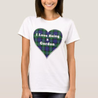 I Love Being a Gordon Clan Tartan Plaid Heart