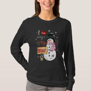 I Love Being A Grammy Snowman Christmas Funny Xmas T-Shirt