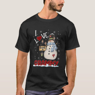 I Love Being A Grammy Snowman Christmas Funny Xmas T-Shirt