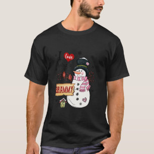 I love Being A Grammy Snowman Christmas Funny Xmas T-Shirt