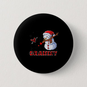 I Love Being A Grammy Snowman Dab Christmas 2020  6 Cm Round Badge