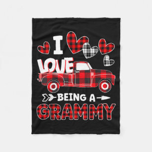 I love being a grammy valentine mothers day fleece blanket