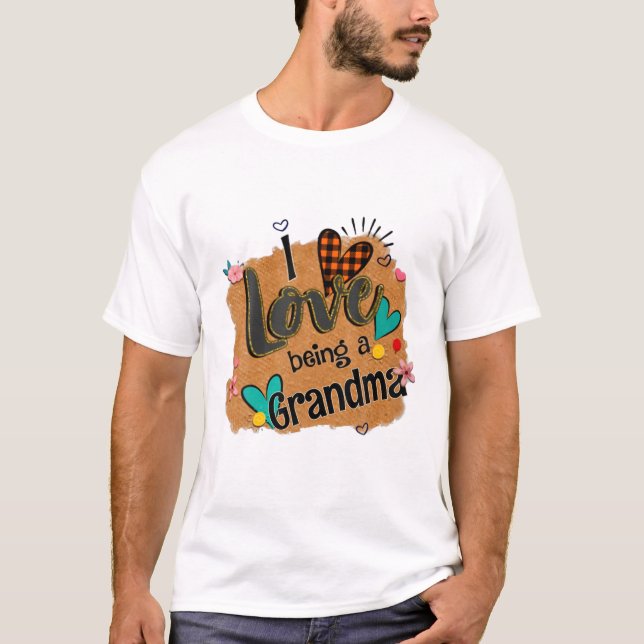 I Love Being A Grandma Leopard Happy Mother's Day T-Shirt (Front)