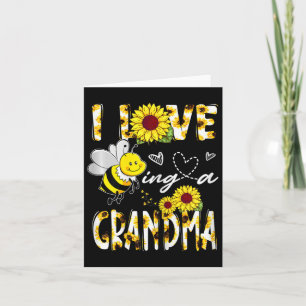 I Love Being A Grandma Sunflower Bee Lover Mother' Card