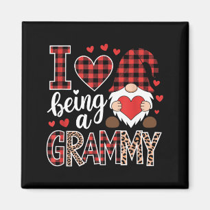 I Love Being A Granmmy Gnome Matching Family Valen Magnet