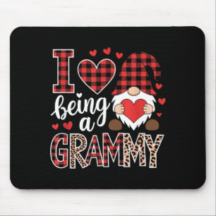 I Love Being A Granmmy Gnome Matching Family Valen Mouse Pad