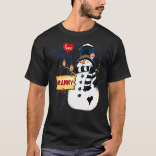 I Love Being A Granny Snow man Christmas Funny Xma T-Shirt