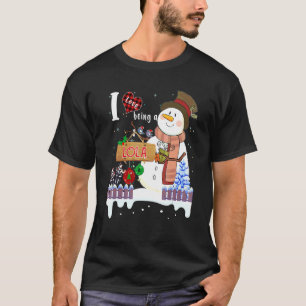 I Love Being A Lola Snowman Christmas Xmas T-Shirt