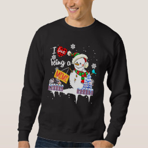I Love Being A Meme Snowman Christmas Xmas Sweatshirt