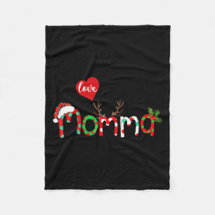 I Love Being A Momma Xmas Reindeer New Mom Christm Fleece Blanket