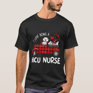 I Love Being A Nicu Nurse Valentine Buffalo Plaid  T-Shirt