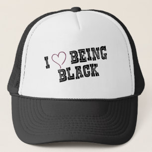 I love being Black Trucker Hat