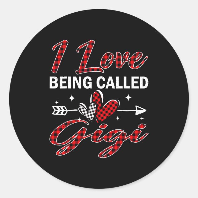 I Love Being Called Gigi Xmas Christmas Family  Classic Round Sticker (Front)