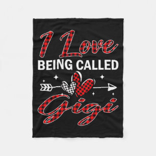 I Love Being Called Gigi Xmas Christmas Family  Fleece Blanket