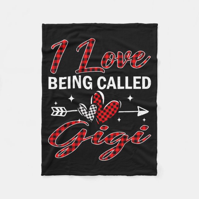 I Love Being Called Gigi Xmas Christmas Family  Fleece Blanket (Front)