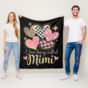 I Love Being Called Mimi Grandma Mum Mother’s Day Fleece Blanket
