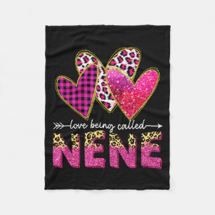 I Love Being Called Nene Grandma Valentine Mothers Fleece Blanket