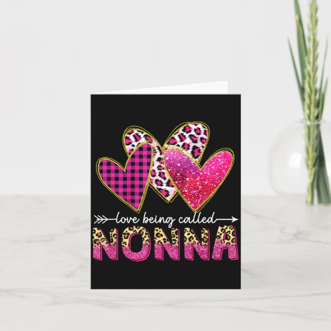 I Love Being Called Nonna Grandma Valentine Mother Card (Front)
