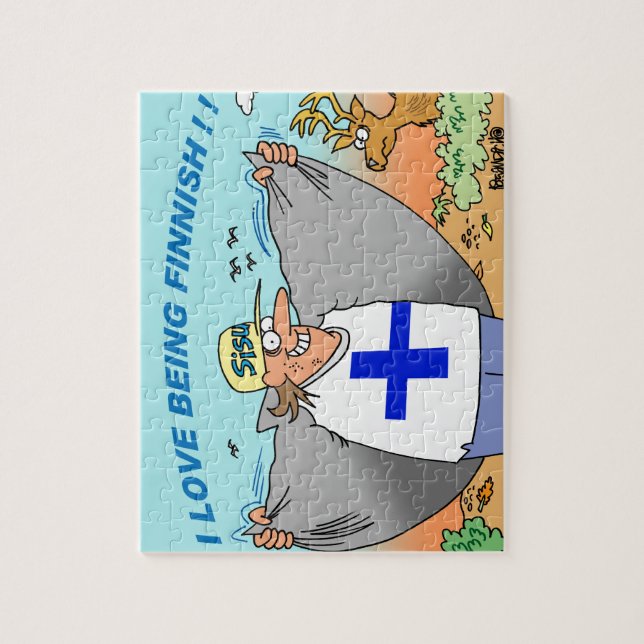 I LOVE BEING FINNISH CARTOON JIGSAW PUZZLE (Vertical)