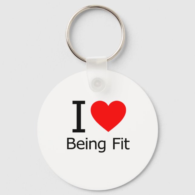 I Love Being Fit Key Ring (Front)