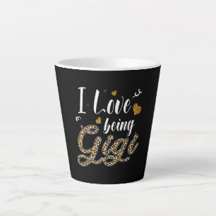 I Love Being Gigi Leopard Plaid Mors Day Latte Mug