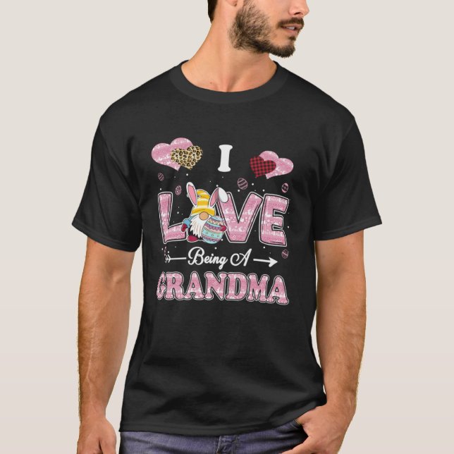 I Love Being Grandma Easter Gnome Family Matching T-Shirt (Front)