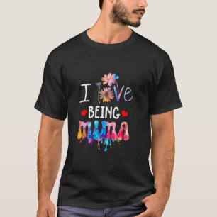 I Love Being Mima Colourful Art, Mama Tee
