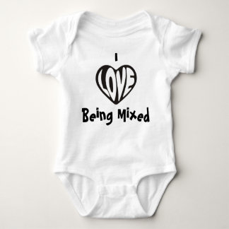 I love Being Mixed Baby Vest Baby Bodysuit