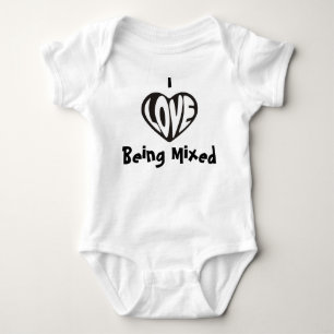 I love Being Mixed Baby Vest Bodysuit
