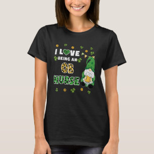 I Love Being Ob Nurse Gnome St Patricks Day T-Shirt