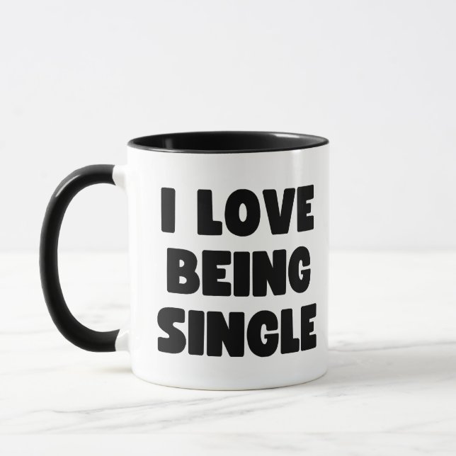 I love being single mug (Left)