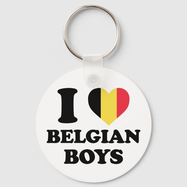 I love Belgian boys Key Ring (Front)