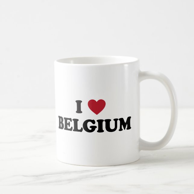 I Love Belgium Coffee Mug (Right)