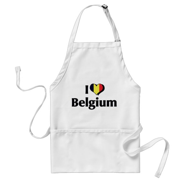 I Love Belgium Flag Standard Apron (Front)