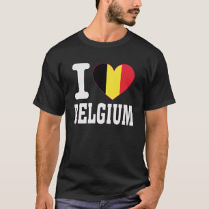 I Love Belgium Heart Souvenir Lovers Pride Travel T-Shirt