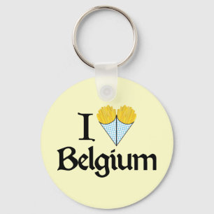 I Love Belgium Key Ring