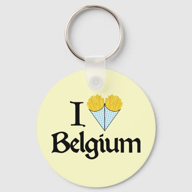 I Love Belgium Key Ring (Front)
