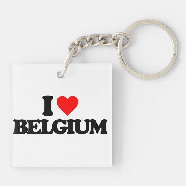 I LOVE BELGIUM KEY RING (Back)