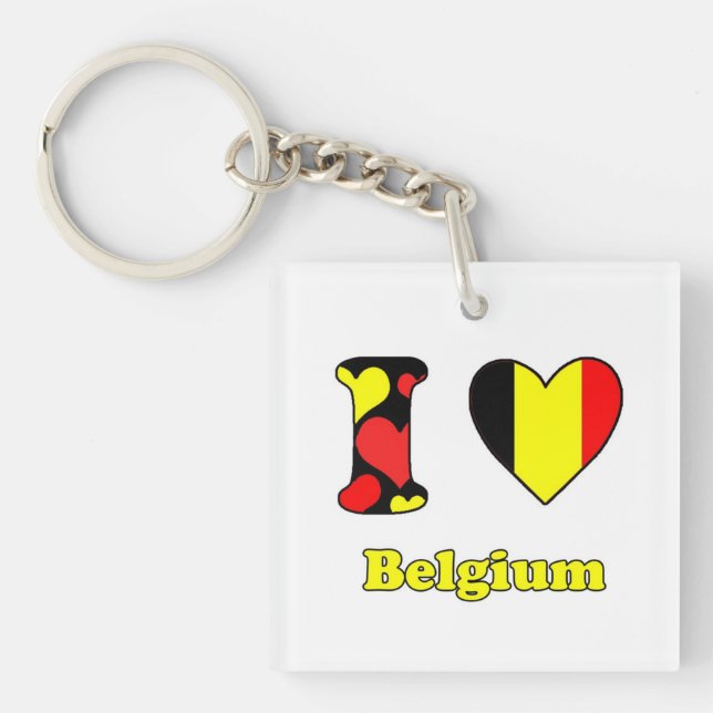 I love Belgium Key Ring (Front)