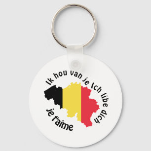 i love belgium key ring