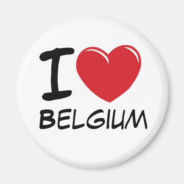 I Love Belgium Magnet (Front)