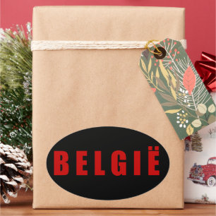 I love Belgium Oval Sticker