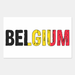I love Belgium Rectangular Sticker