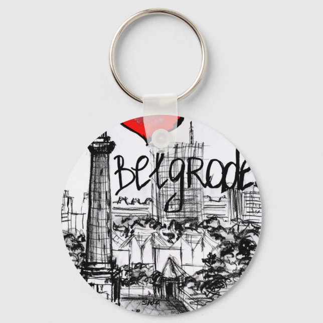 I love Belgrade Key Ring (Front)