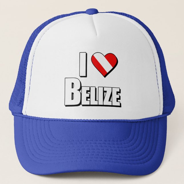 I Love Belise Diving Trucker Hat (Front)