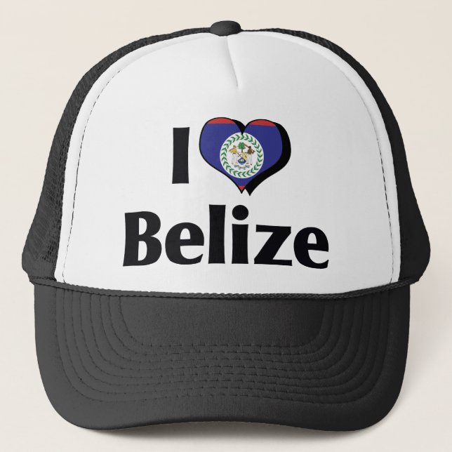 I Love Belise Flag Trucker Hat (Front)