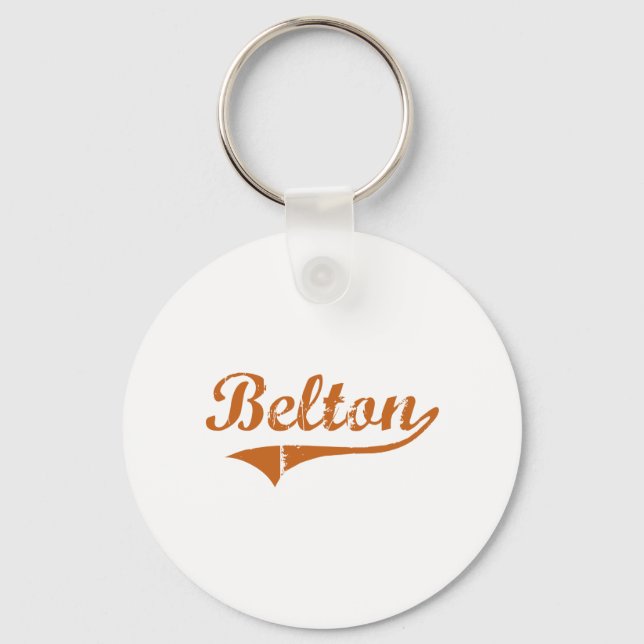 I Love Belton Texas Key Ring (Front)