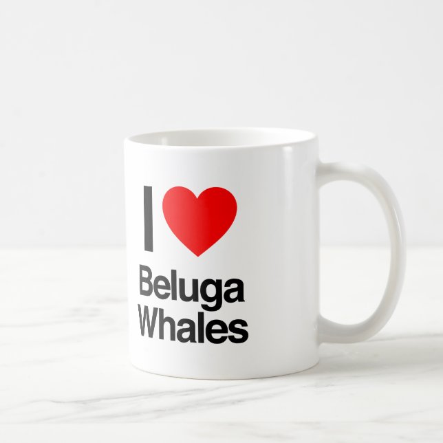 i love beluga whales coffee mug (Right)